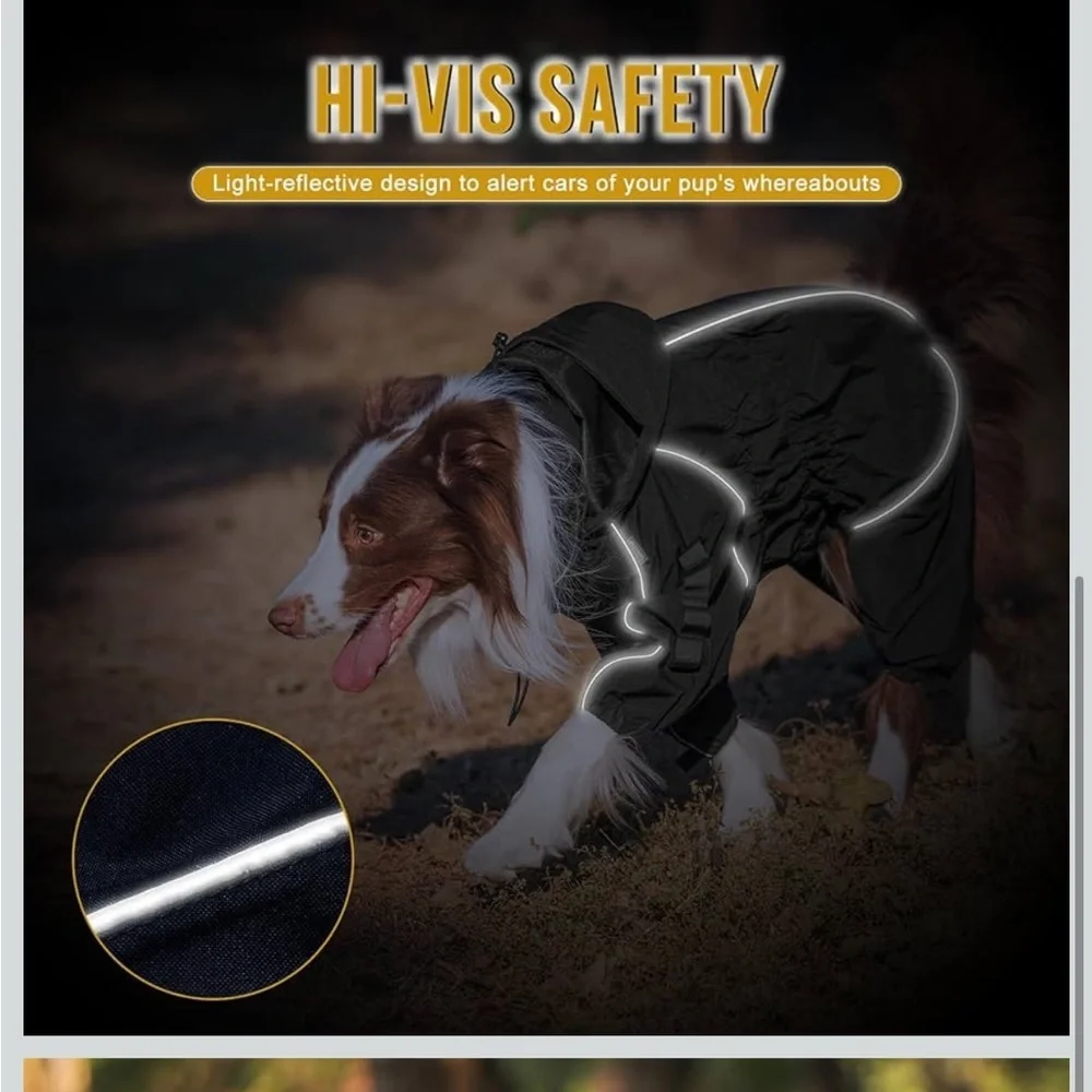 OneTigris Dog Raincoat Waterproof & Reflective medium/ 410-bb1